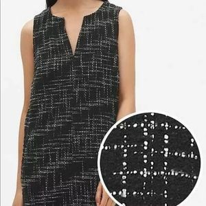 GAP black tweed shift dress